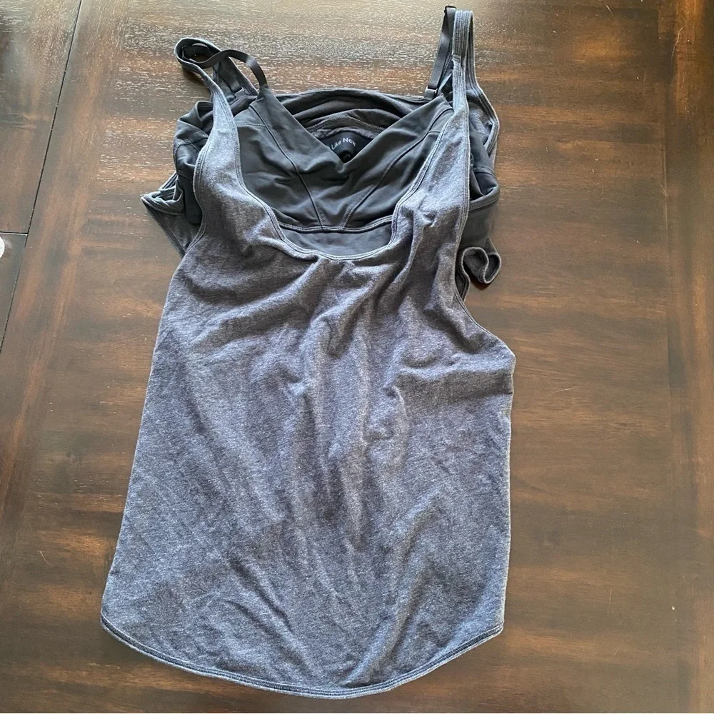 Lululemon Twist & Turn Tank Heathered Grey / Black 8